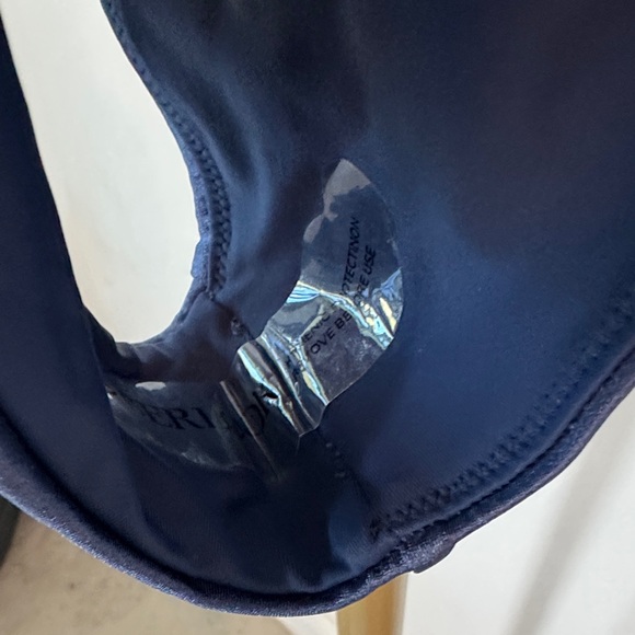 Adjustable Navy Ruched Halter Bikini Set - Picture 2 of 5